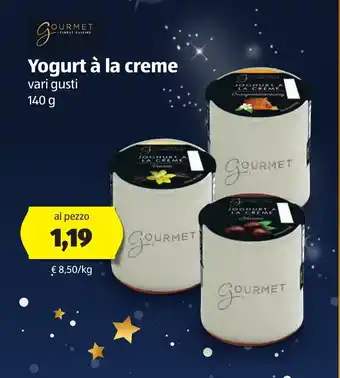 ALDI Gourmet Yogurt à la creme vari gusti 140 g offerta