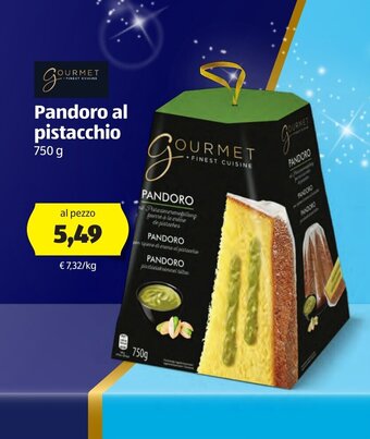 ALDI Gourmet Finest Cuisine Pandoro al Pistacchio 750 g offerta