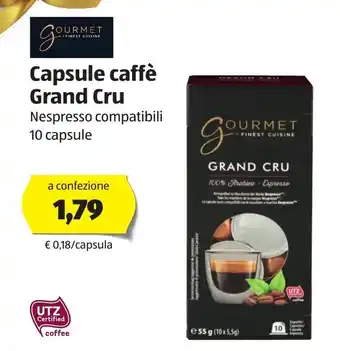 ALDI Gourmet Finest Cuisine Capsule Caffè Grand Cru offerta