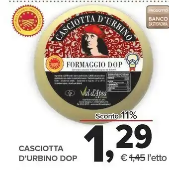 Todis Casciotta urbino dop offerta