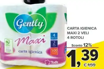 Todis Carta igienica maxi 2 veli offerta