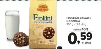 Todis I tesori del forno - frollini cacao e nocciola 350 g(ml) offerta