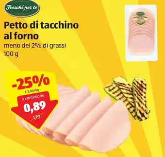 ALDI Freschi per te Petto di Tacchino al forno 100 g offerta
