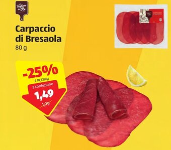 ALDI Carpaccio di Bresaola 80 g offerta