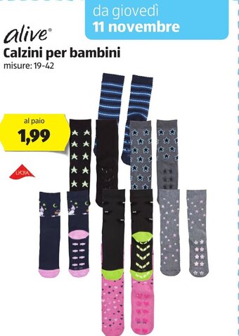 ALDI Alive Calzini per Bambini offerta