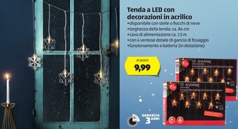 ALDI Tenda a LED con Decorazioni in Acrilico offerta