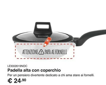 Padella alta con coperchio