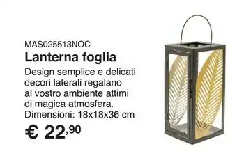 Lanterna con decoro foglia