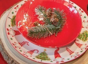 Kasanova Servizio piatti happy christmas, 18 pezzi offerta