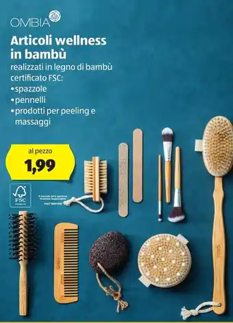 ALDI Ombia Articoli Wellness in bambù offerta