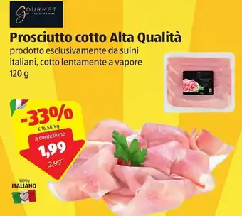ALDI Gourmet Finest Cuisine Prosciutto Cotto Alta Qualità 120 g offerta