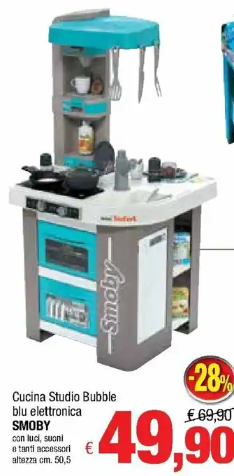 Famila Smoby Cucina Studio Bubble blu Elettronica offerta