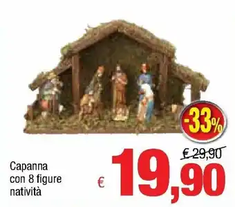 Capanna con 8 figure natività