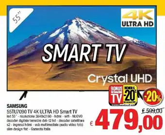Famila Samsung 55TU7090 TV 4K Ultra HD Smart TV offerta