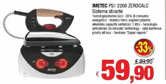 Imetec PS1 2200 ZEROCALC Sistema Stirante