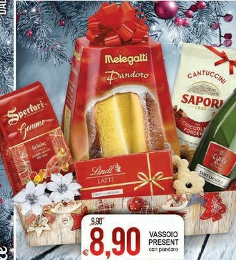 MD Discount Vassoio present con pandoro offerta