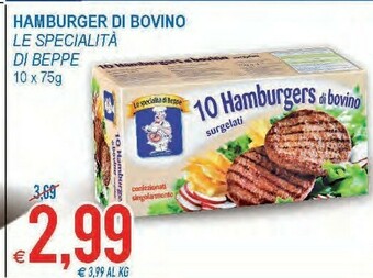 MD Discount Hamburger di bovino le specialita di beppe offerta