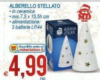 MD Discount Alberello stellato in ceramica offerta