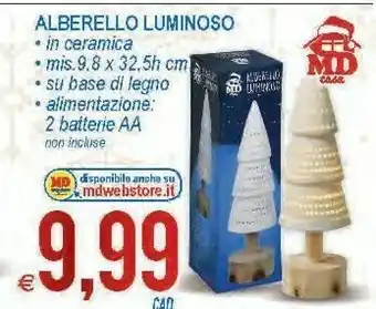 MD Discount Alberello luminoso in ceramica offerta