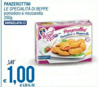 Le specialita di beppe panzerottini pomodoro e mozzarella 250 g