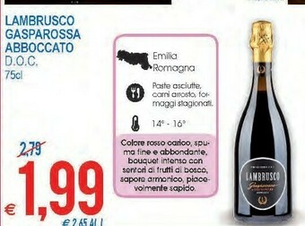 MD Discount Lambrusco gasparossa abboccato offerta
