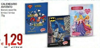 Calendario avvento licenze assortite bimbo / bimba 75g