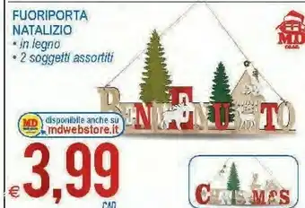 MD Discount Fuoriporta natalizio in legno offerta