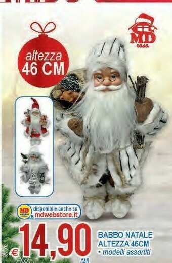 MD Discount Babbo natale altezza 46cm offerta