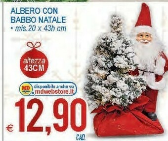 MD Discount Albero con babbo natale offerta