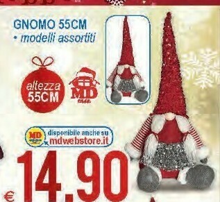 MD Discount Gnomo 55cm modelli assortiti offerta