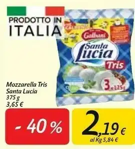 Carrefour Market Mozzarella santa lucia 375 g(ml) offerta