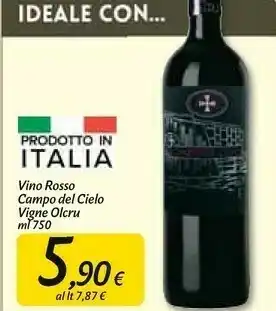 Carrefour Market Campo del cielo vigne olcru vino rosso offerta