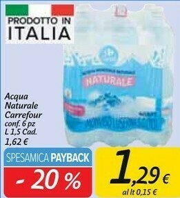 Carrefour Market Carrefour acqua naturale offerta