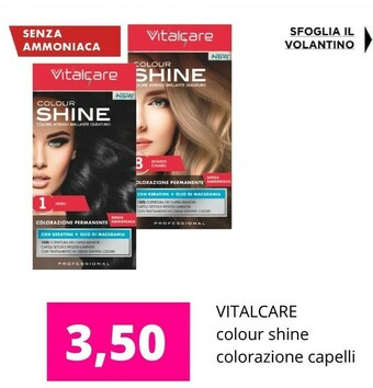 Acqua & Sapone Vitalcare colour shine colorazione capelli offerta