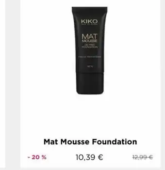 Kiko Kiko mat mousse foundation offerta