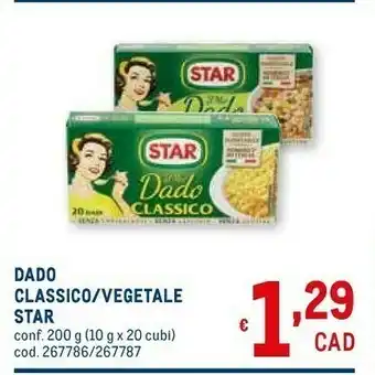Metro I dadi classico 200 g(ml) offerta