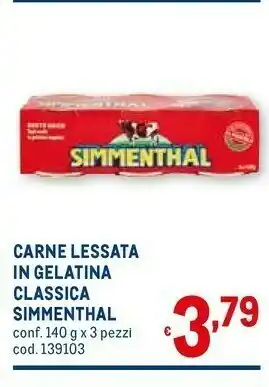 Metro Carne lessata in gelatina classica offerta