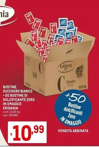 Metro Bustine zucchero bianco offerta