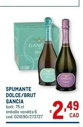 Metro Spumante dolce/ brut offerta
