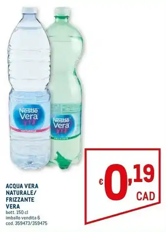 Metro Acqua naturale in bosco vera 1500 g(ml) offerta