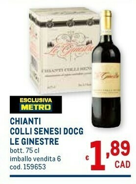 Metro Le ginestre chianti colli senesi docg offerta