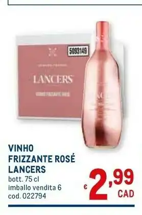Metro Vinho frizzante rose offerta