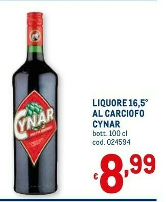 Metro Liquore 16,5 al carciofo offerta