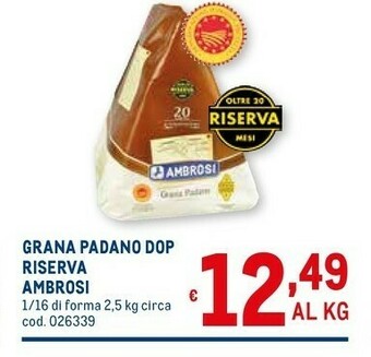 Metro Grana padano dop offerta