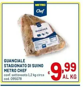 Metro Guanciale stagionato di suino offerta