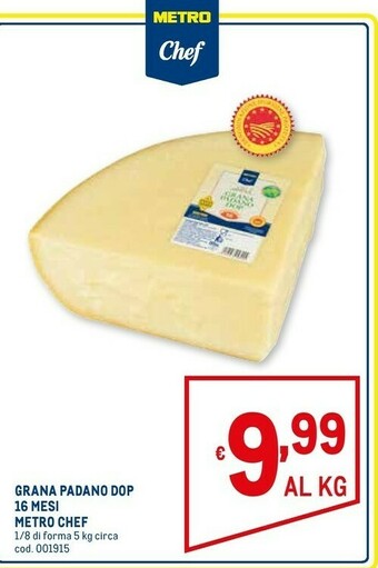 Metro Grana padano dop offerta