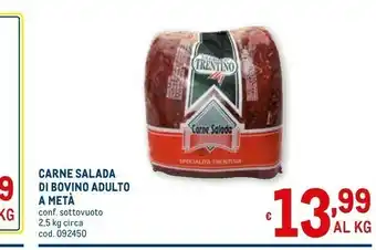 Metro Carne salada di bovino adulto offerta
