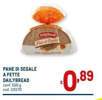 Metro Pane di segale a fette offerta