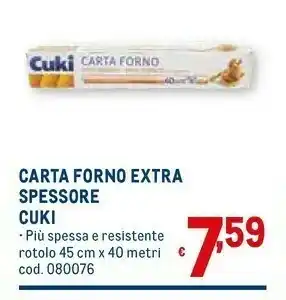 Metro Carta forno extra spessore offerta