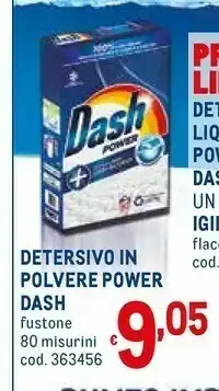 Metro Detersivo in polvere power offerta